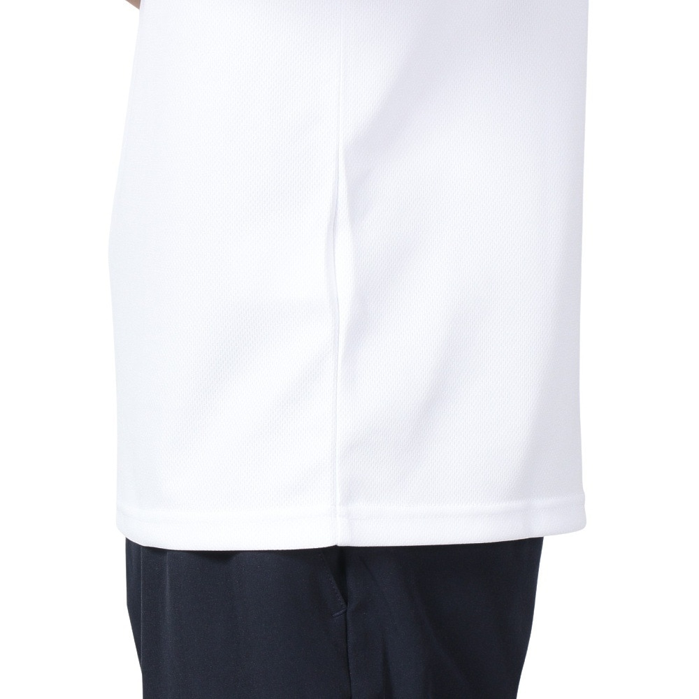 アドミラル ゴルフ（Admiral GOLF）（メンズ）ゴルフウェア 吸水速乾 抗菌防臭 ハイネックシャツ ゴルフ 半袖 メンズ フラッグ モックネックシャツ ADMA498-WHT