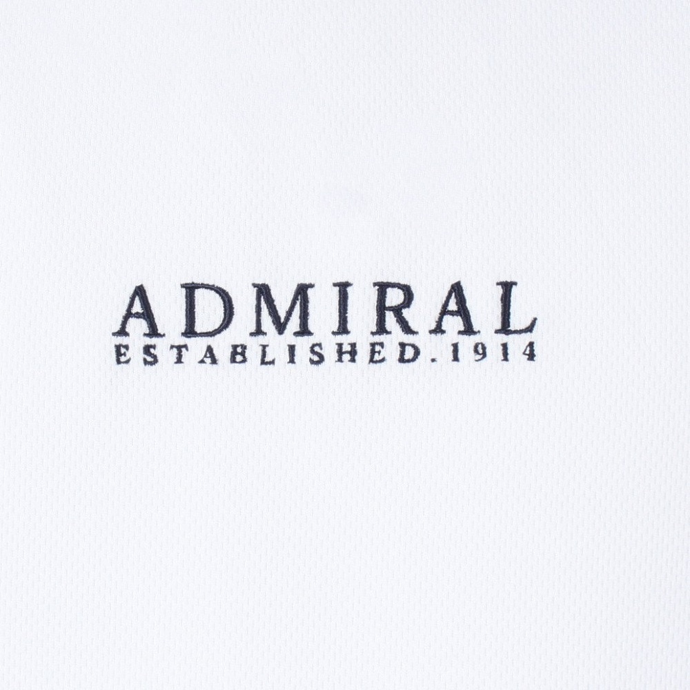 アドミラル ゴルフ（Admiral GOLF）（メンズ）ゴルフウェア 吸水速乾 抗菌防臭 ハイネックシャツ ゴルフ 半袖 メンズ フラッグ モックネックシャツ ADMA498-WHT