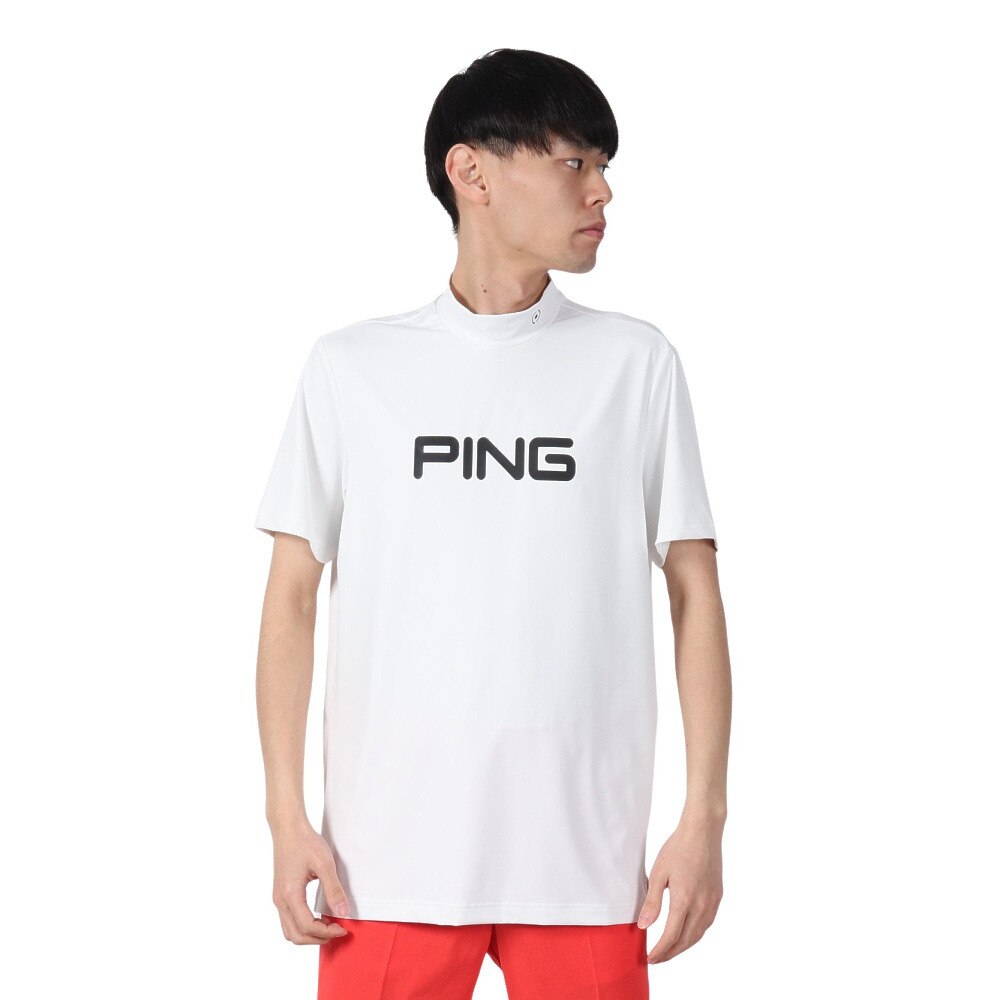ピン（PING）（メンズ）ゴルフウェア モックネック 半袖 セミカワプロ ハイネックシャツ 621-4267701-030
