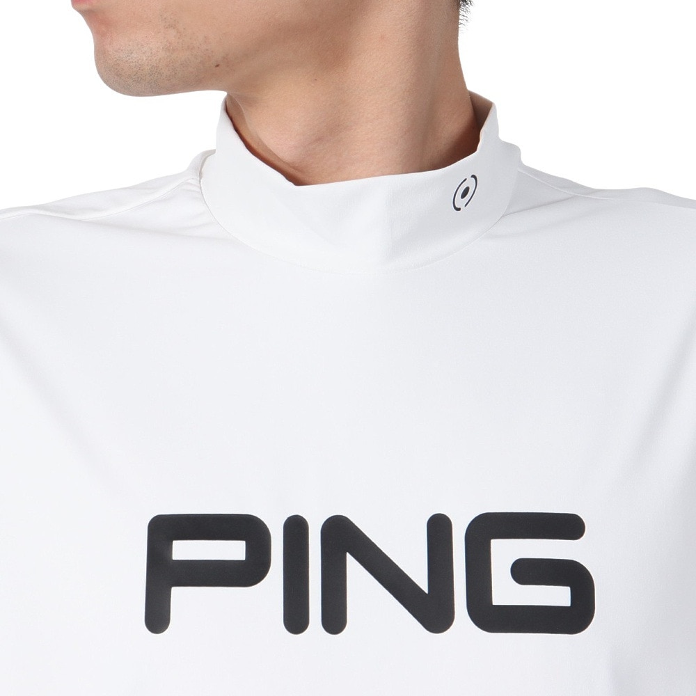 ピン（PING）（メンズ）ゴルフウェア モックネック 半袖 セミカワプロ ハイネックシャツ 621-4267701-030