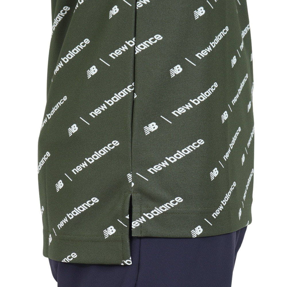 New Balance Golf 半袖モックネック プルオーバーシャツ カーキ ニューバランス（new balance）（メンズ）ゴルフウェア 半袖