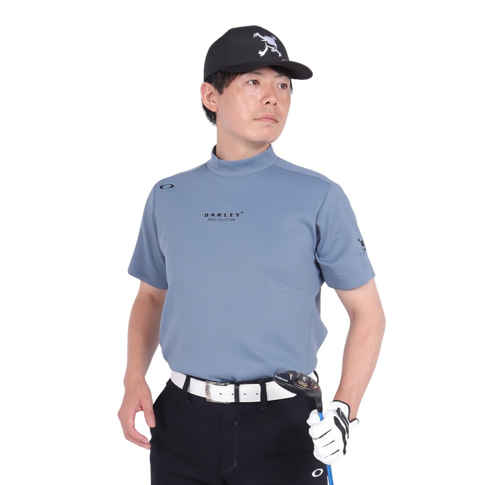 オークリー（OAKLEY）（メンズ）ゴルフウェア 吸汗速乾 SKULL END モック 半袖シャツ FOA406955-69T