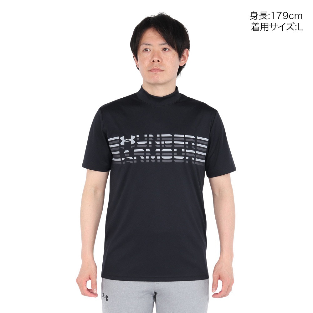 アンダーアーマー（UNDER ARMOUR）（メンズ）ゴルフウェア アーマードライ シェイディドロゴ 半袖 モックネックシャツ 6001251 001