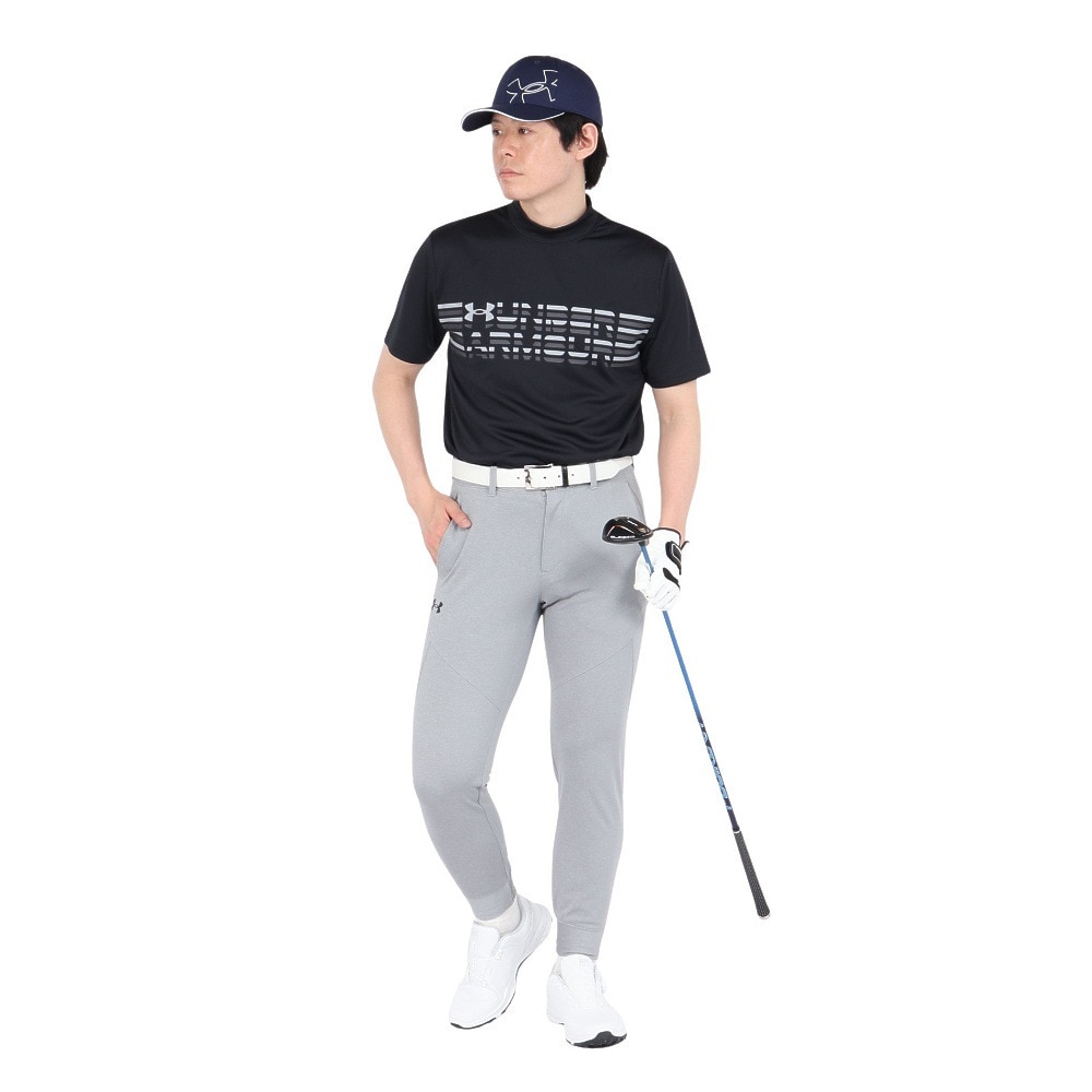 アンダーアーマー（UNDER ARMOUR）（メンズ）ゴルフウェア アーマードライ シェイディドロゴ 半袖 モックネックシャツ 6001251 001