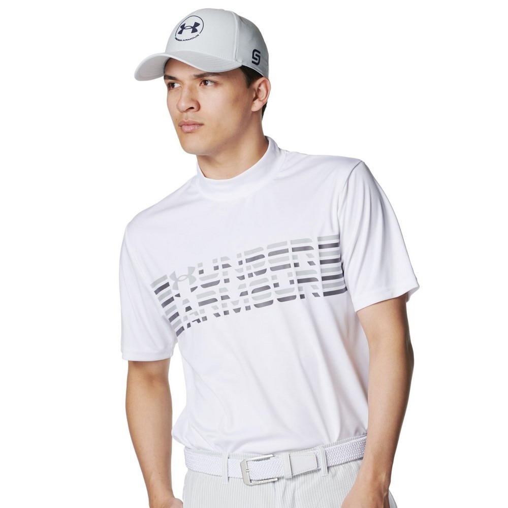 アンダーアーマー（UNDER ARMOUR）（メンズ）ゴルフウェア アーマードライ シェイディドロゴ 半袖 モックネックシャツ 6001251 100