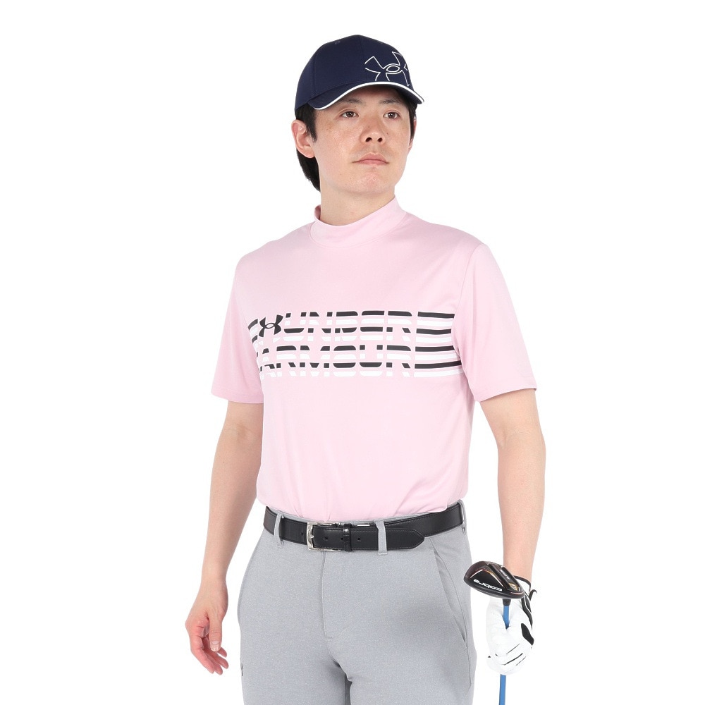 アンダーアーマー（UNDER ARMOUR）（メンズ）ゴルフウェア アーマードライ シェイディドロゴ 半袖 モックネックシャツ 6001251 647