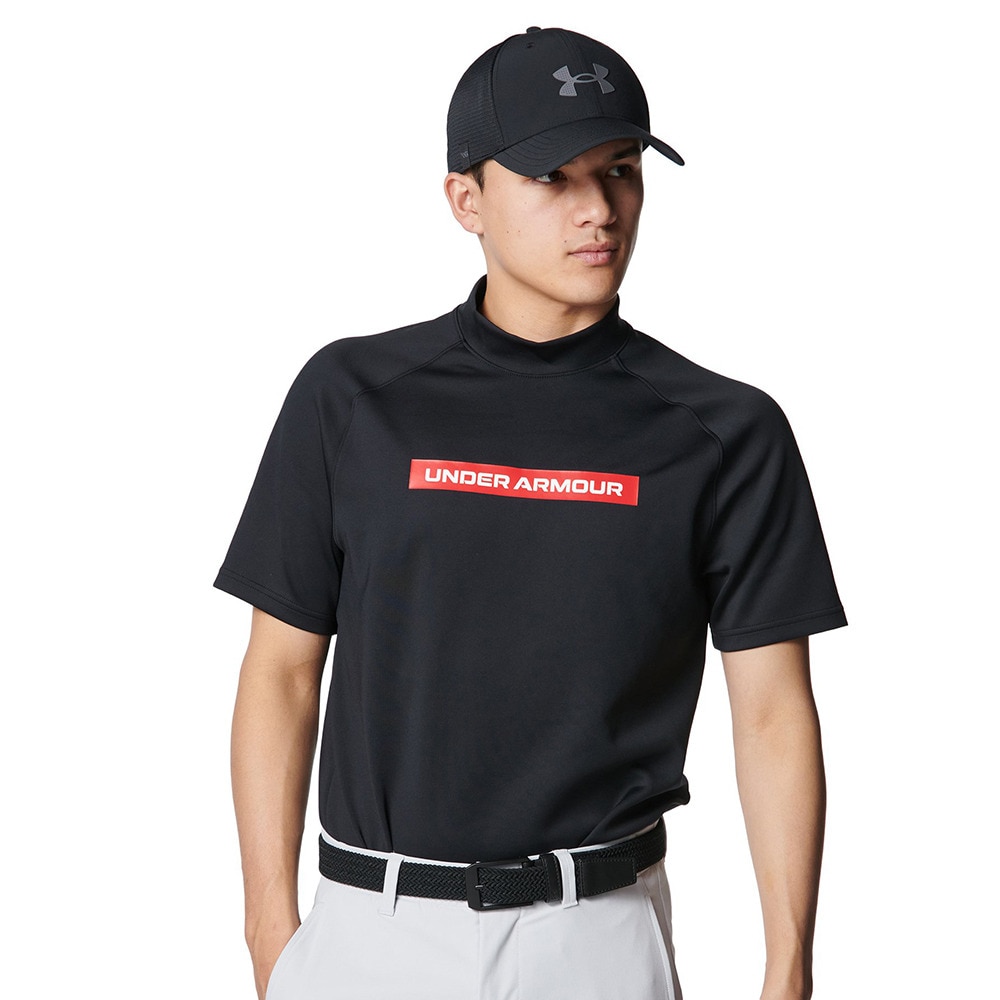 アンダーアーマー（UNDER ARMOUR）（メンズ）ゴルフウェア ドライブ アーマーニット モックネック 半袖シャツ 6001257 001