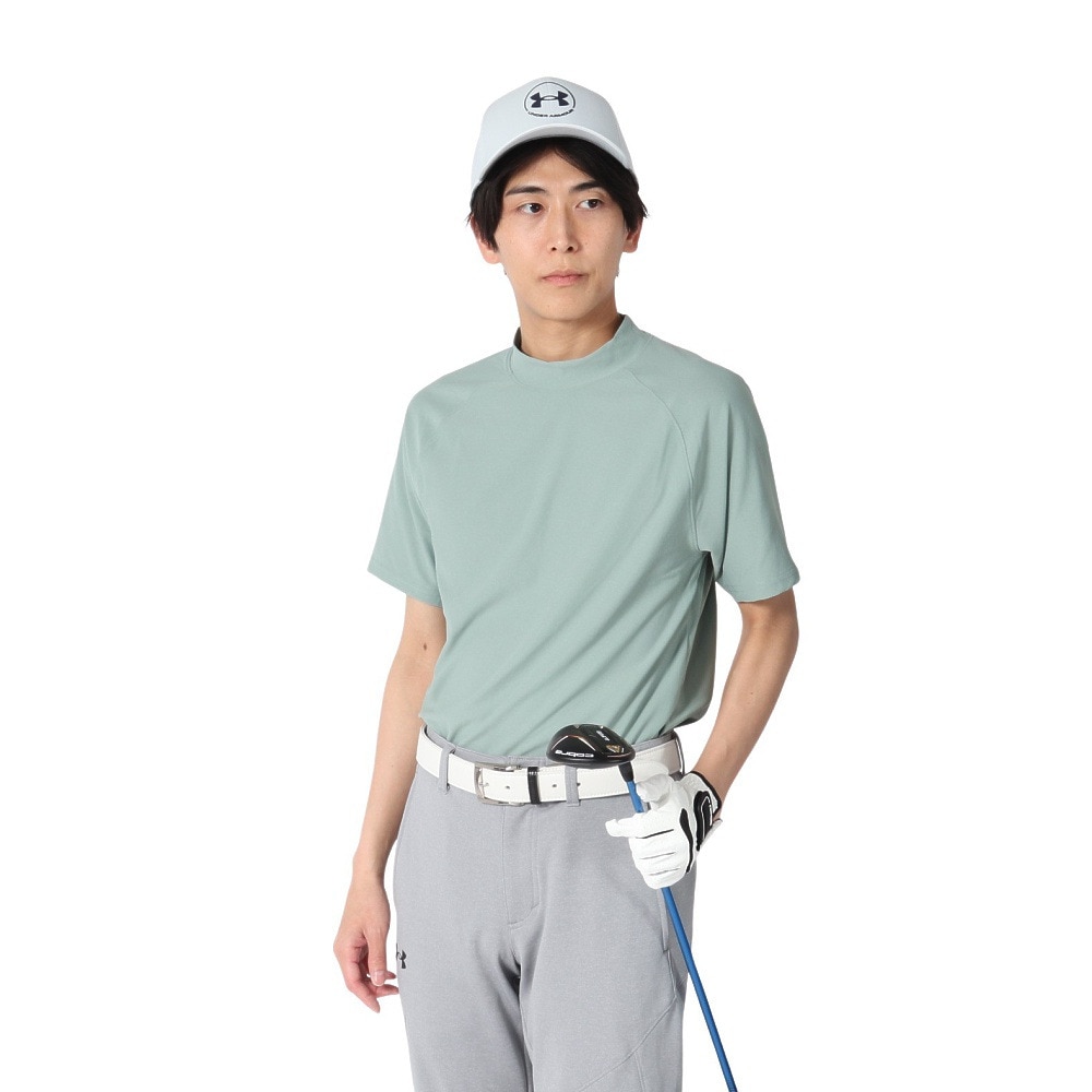 アンダーアーマー（UNDER ARMOUR）（メンズ）ゴルフウェア 半袖 Match play モックネック シャツ 6003634 348