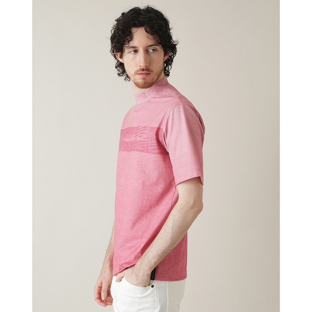 トラヴィスマシュー（Travis Mathew）（メンズ）ゴルフウェア 吸湿速乾 チェストプリント半袖モックネックシャツ 7AL016-6GNR