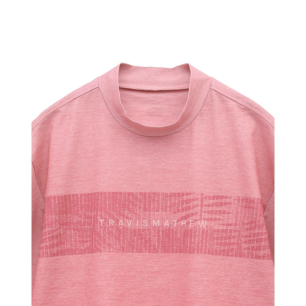 トラヴィスマシュー（Travis Mathew）（メンズ）ゴルフウェア 吸湿速乾 チェストプリント半袖モックネックシャツ 7AL016-6GNR