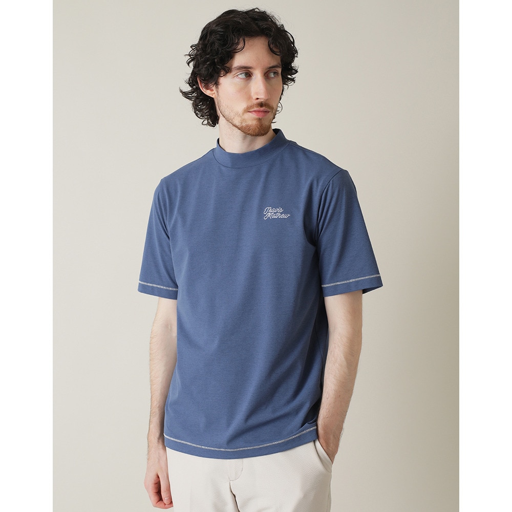 トラヴィスマシュー（Travis Mathew）（メンズ）ゴルフウェア 吸湿速乾 Stitch 半袖 レトロ モックネックシャツ 7AL024-4VIN