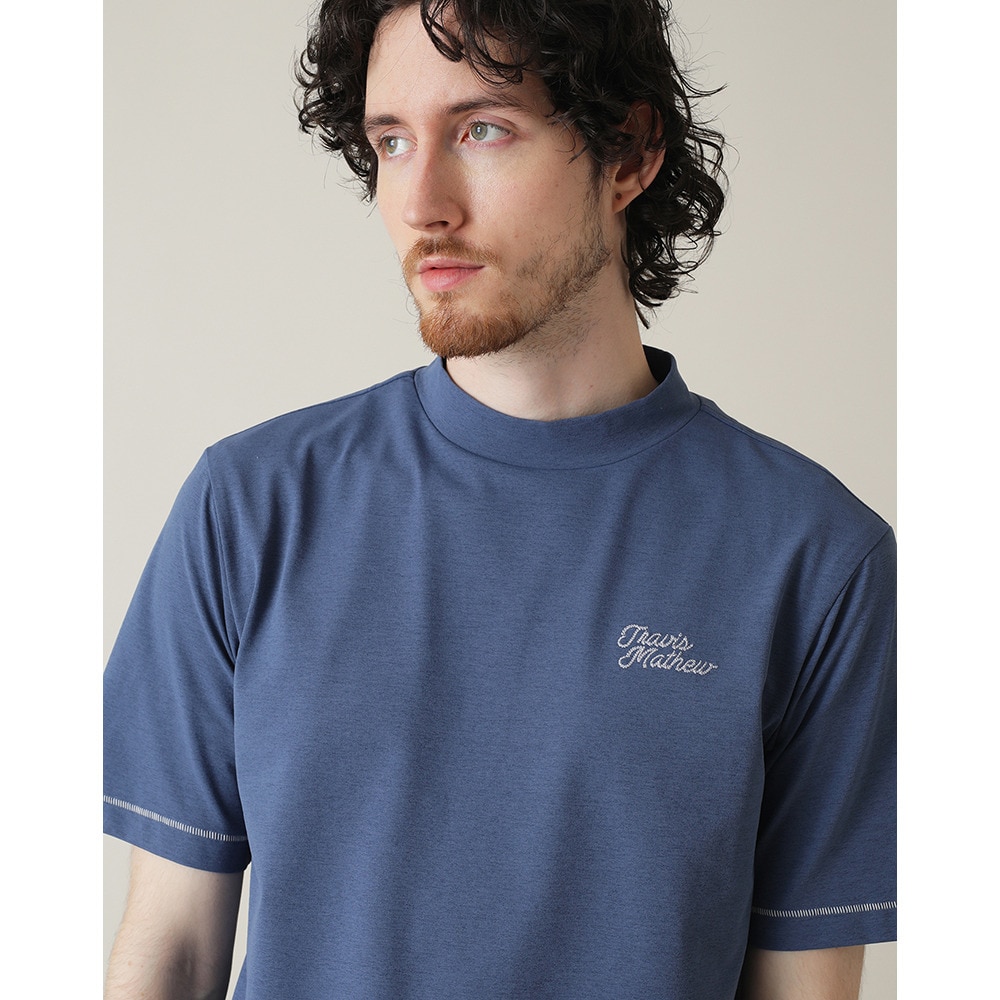 トラヴィスマシュー（Travis Mathew）（メンズ）ゴルフウェア 吸湿速乾 Stitch 半袖 レトロ モックネックシャツ 7AL024-4VIN