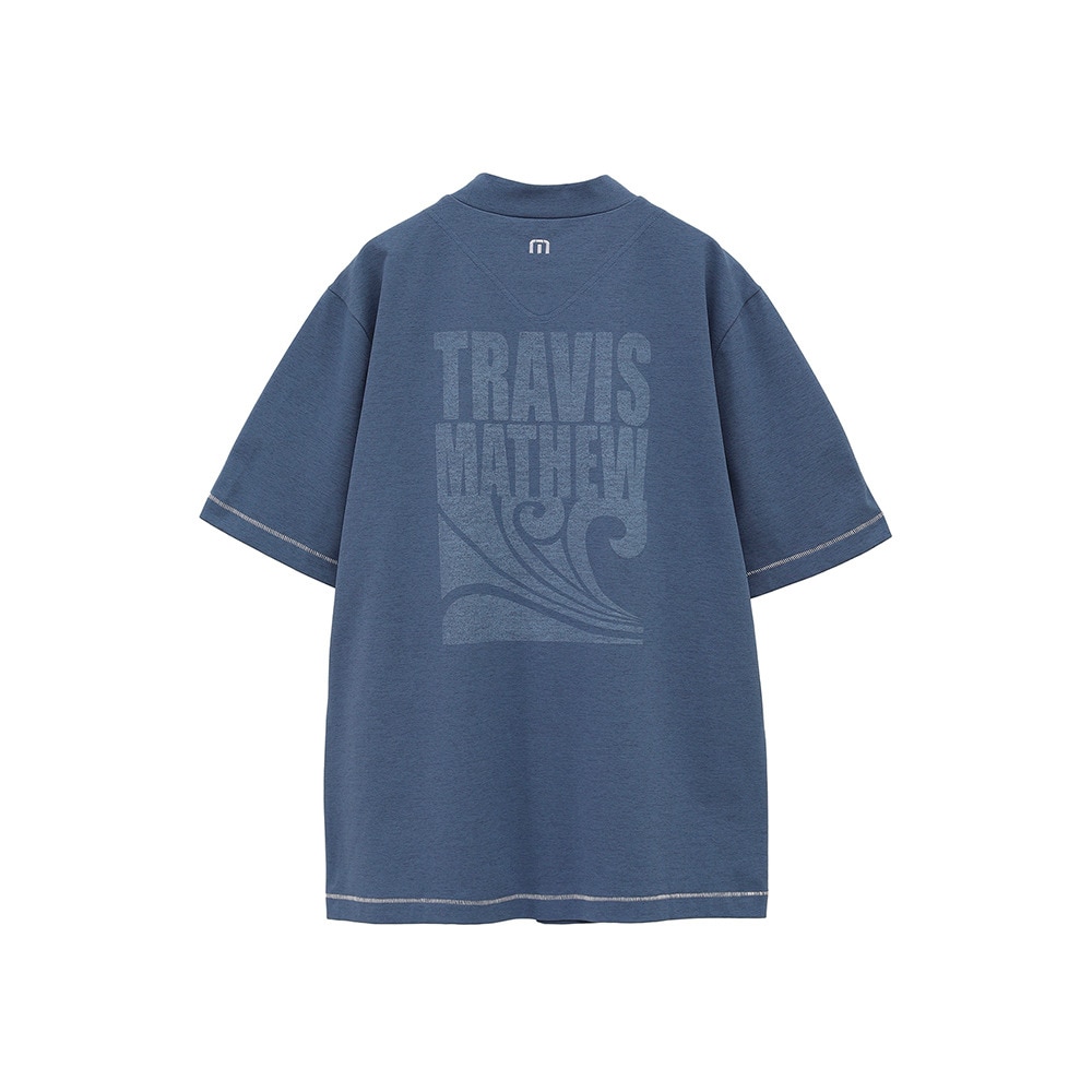 トラヴィスマシュー（Travis Mathew）（メンズ）ゴルフウェア 吸湿速乾 Stitch 半袖 レトロ モックネックシャツ 7AL024-4VIN
