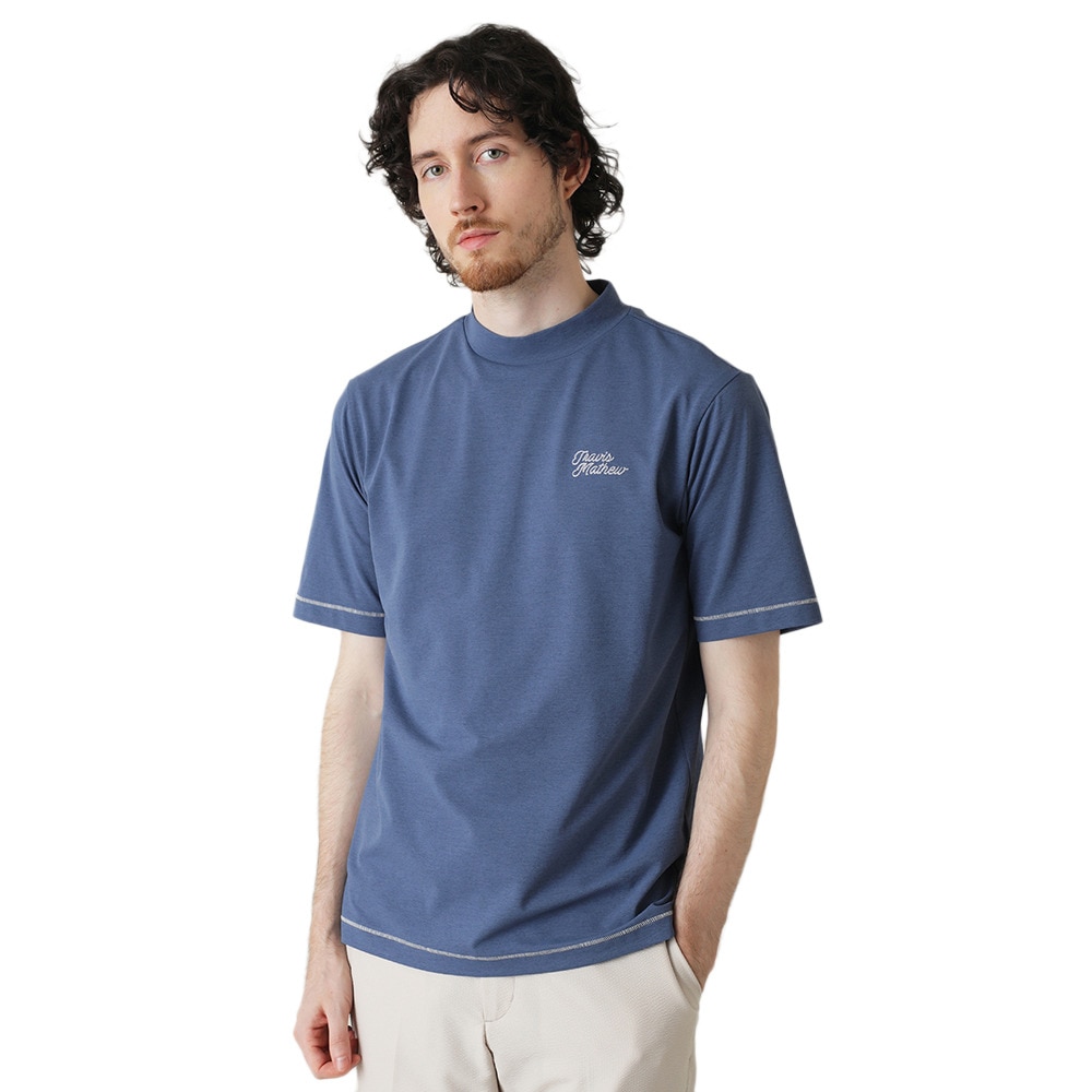 トラヴィスマシュー（Travis Mathew）（メンズ）ゴルフウェア 吸湿速乾 Stitch 半袖 レトロ モックネックシャツ 7AL024-4VIN