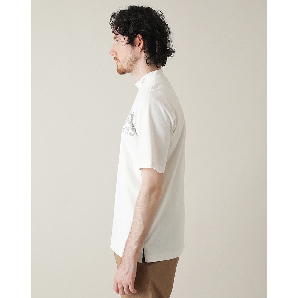 トラヴィスマシュー（Travis Mathew）（メンズ）ゴルフウェア 吸水速乾 Rubber プリント 半袖モックネックシャツ 7AL026-1WHT