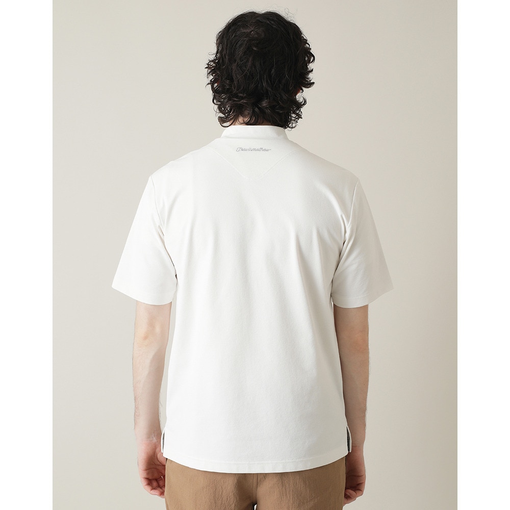 トラヴィスマシュー（Travis Mathew）（メンズ）ゴルフウェア 吸水速乾 Rubber プリント 半袖モックネックシャツ 7AL026-1WHT
