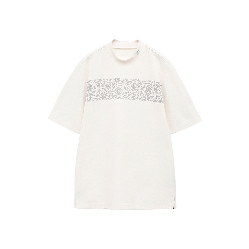 トラヴィスマシュー（Travis Mathew）（メンズ）ゴルフウェア 吸水速乾 Rubber プリント 半袖モックネックシャツ 7AL026-1WHT