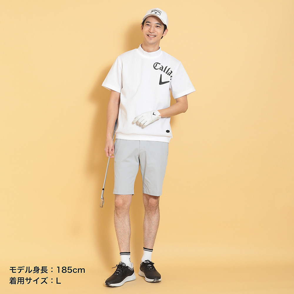 キャロウェイ（CALLAWAY）（メンズ）ゴルフウェア ドットプリント 半袖 モックネックスウェット C25117102-1030