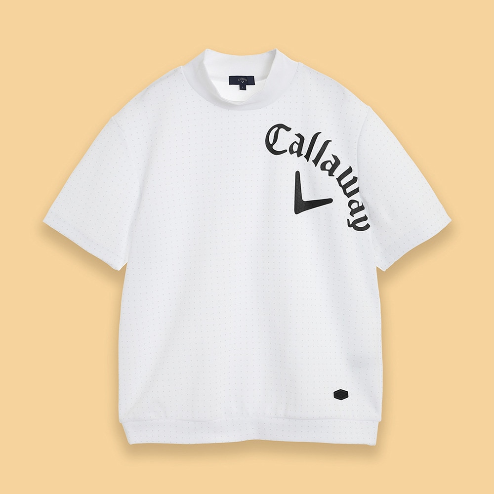 キャロウェイ（CALLAWAY）（メンズ）ゴルフウェア ドットプリント 半袖 モックネックスウェット C25117102-1030