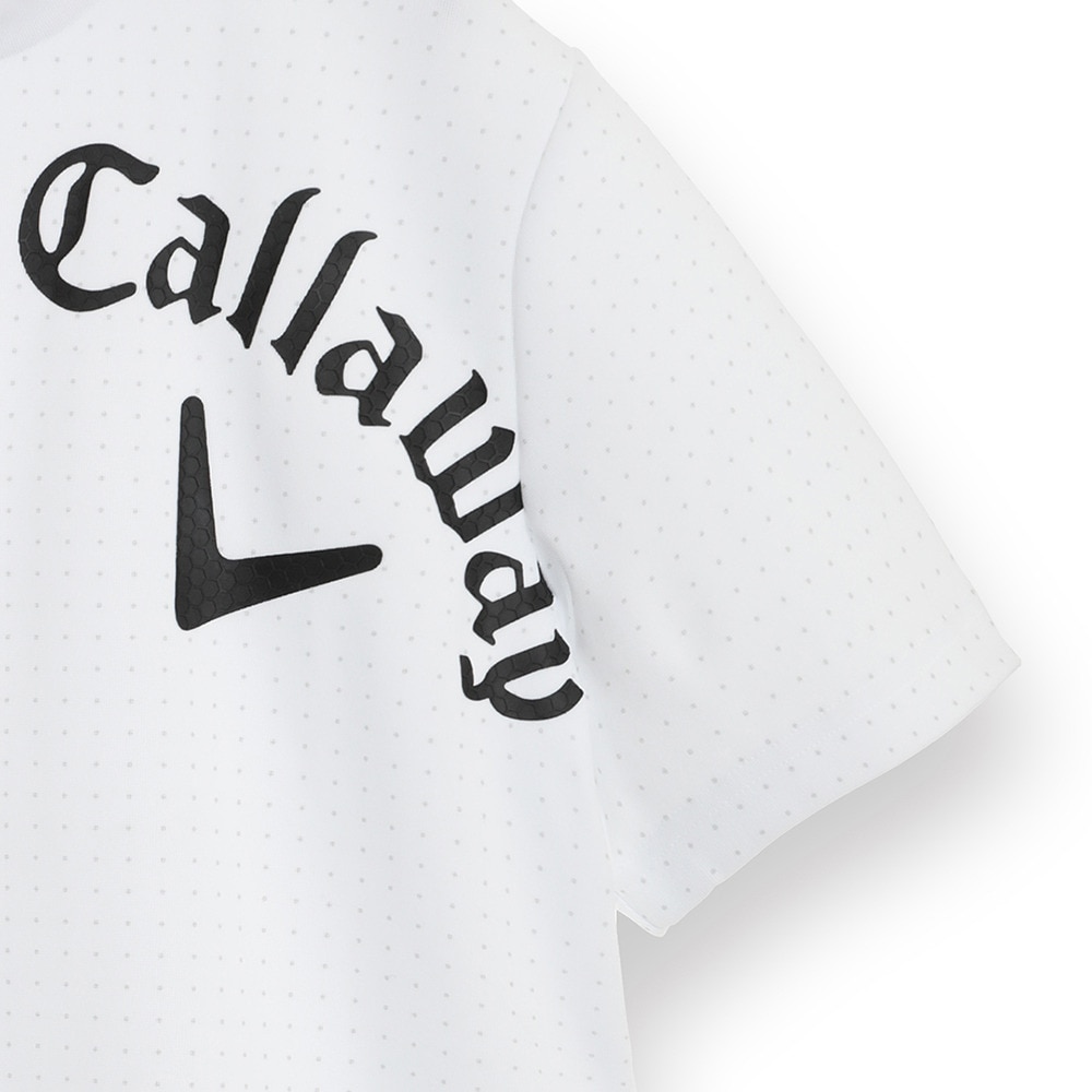 キャロウェイ（CALLAWAY）（メンズ）ゴルフウェア ドットプリント 半袖 モックネックスウェット C25117102-1030