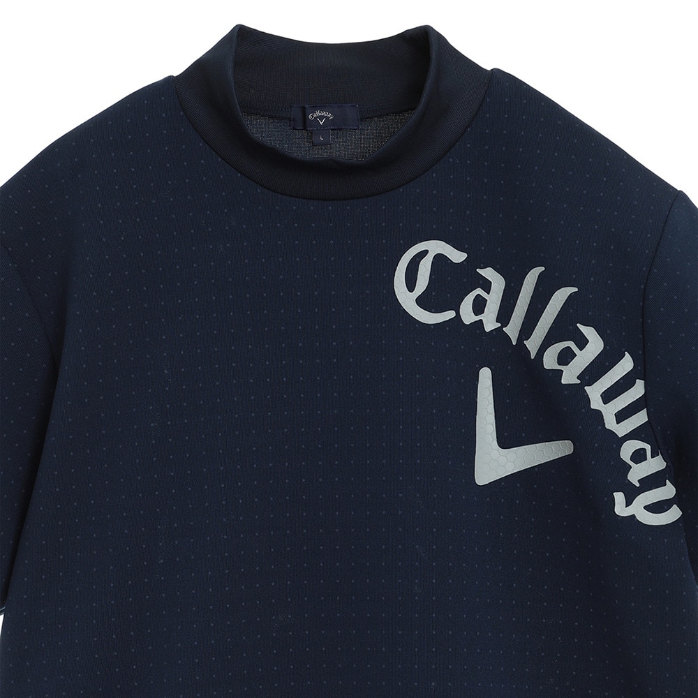 キャロウェイ（CALLAWAY）（メンズ）ゴルフウェア ドットプリント 半袖 モックネックスウェット C25117102-1120