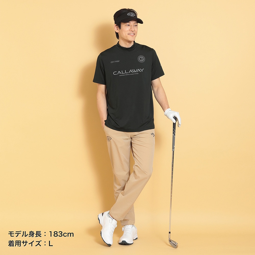 キャロウェイ（CALLAWAY）（メンズ）ゴルフウェア 半袖 ストレッチスムース モックネックシャツ C25134105-1010