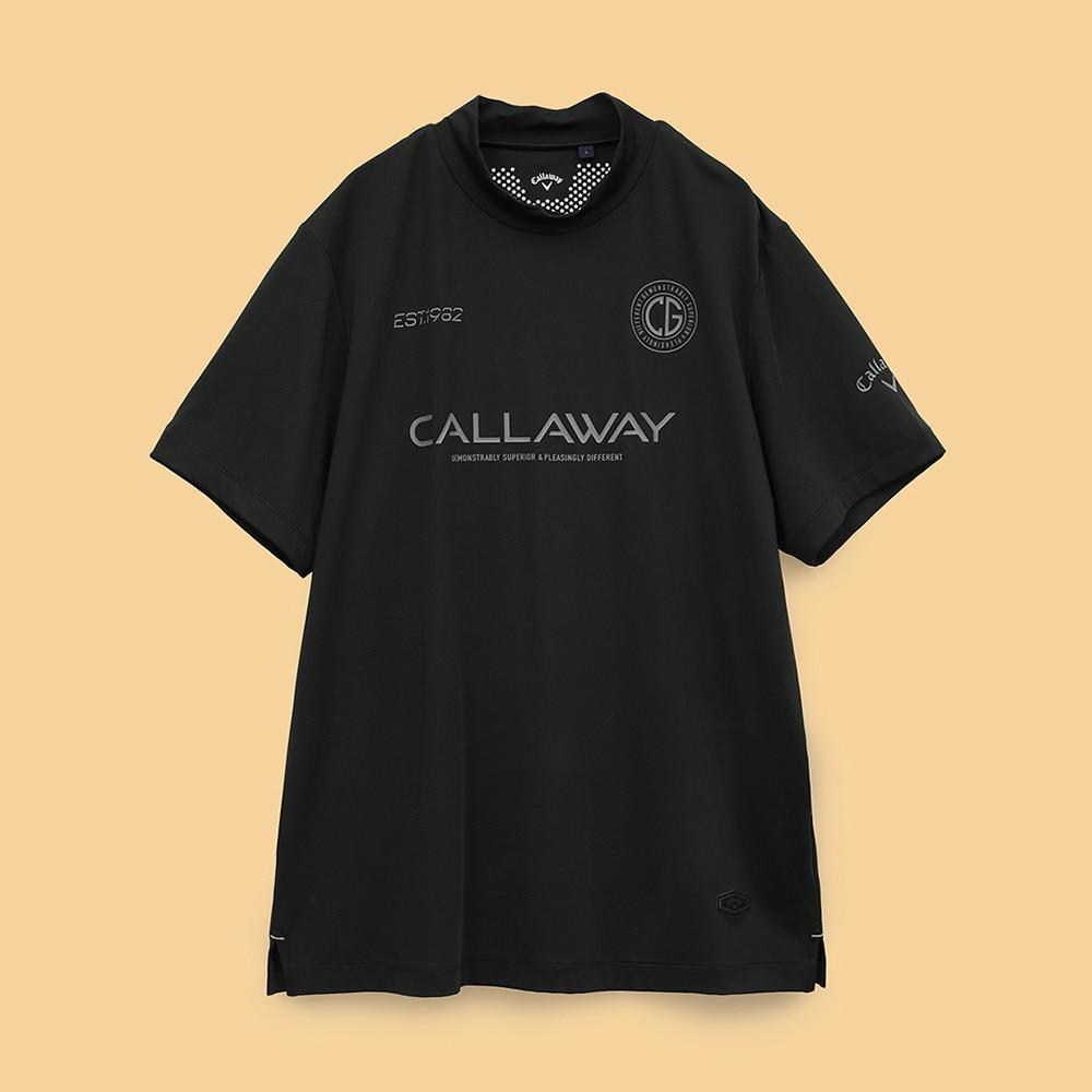 キャロウェイ（CALLAWAY）（メンズ）ゴルフウェア 半袖 ストレッチスムース モックネックシャツ C25134105-1010