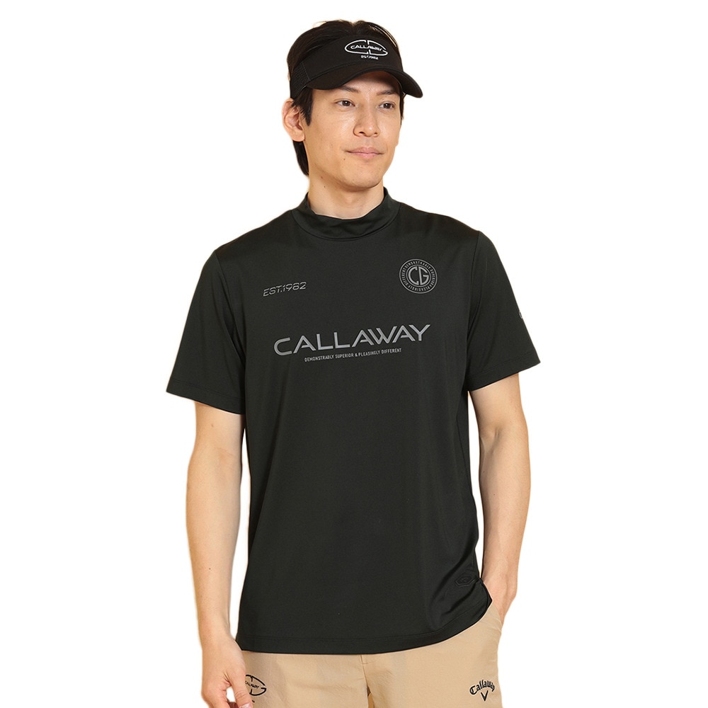 キャロウェイ（CALLAWAY）（メンズ）ゴルフウェア 半袖 ストレッチスムース モックネックシャツ C25134105-1010