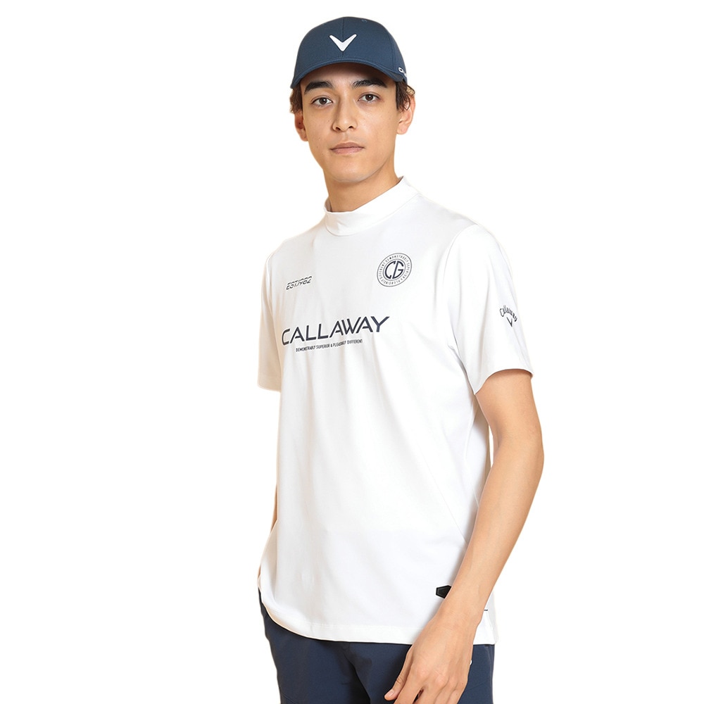 キャロウェイ（CALLAWAY）（メンズ）ゴルフウェア 半袖 ストレッチスムース モックネックシャツ C25134105-1030