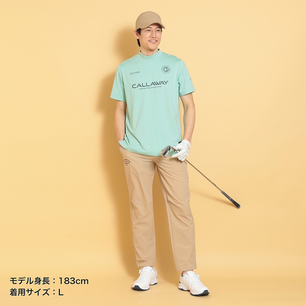 キャロウェイ（CALLAWAY）（メンズ）ゴルフウェア 半袖 ストレッチスムース モックネックシャツ C25134105-1130