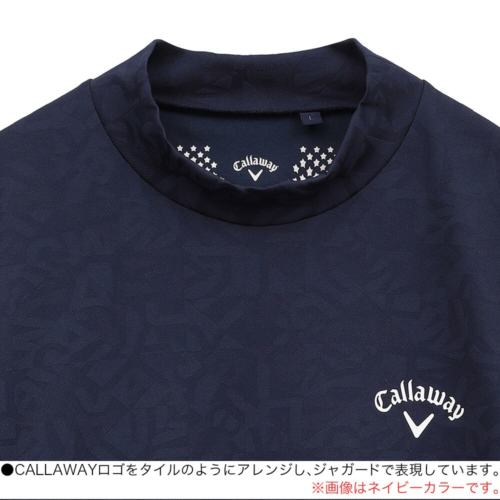 キャロウェイ（CALLAWAY）（メンズ）ゴルフウェア 半袖 幾何学ロゴジャカード モックネックシャツ C25134106-1030
