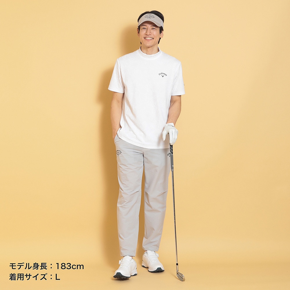 キャロウェイ（CALLAWAY）（メンズ）ゴルフウェア 半袖 幾何学ロゴジャカード モックネックシャツ C25134106-1030
