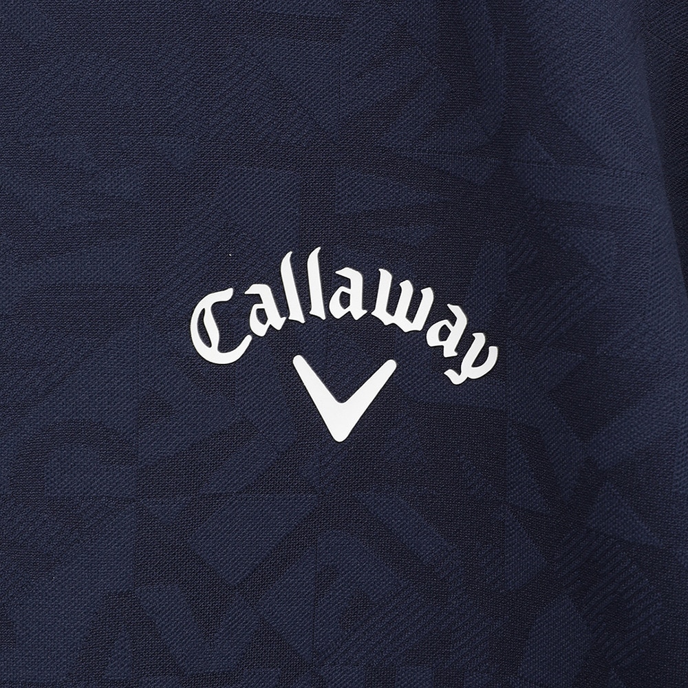 キャロウェイ（CALLAWAY）（メンズ）ゴルフウェア 半袖 幾何学ロゴジャカード モックネックシャツ C25134106-1120