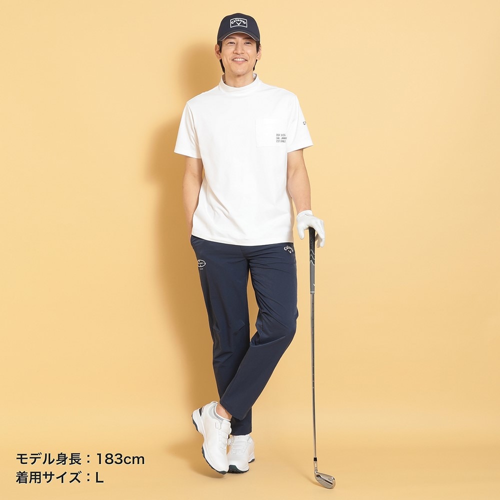 キャロウェイ（CALLAWAY）（メンズ）ゴルフウェア 接触冷感 半袖 -3℃裏クール天竺モックネックシャツ C25134108-1030