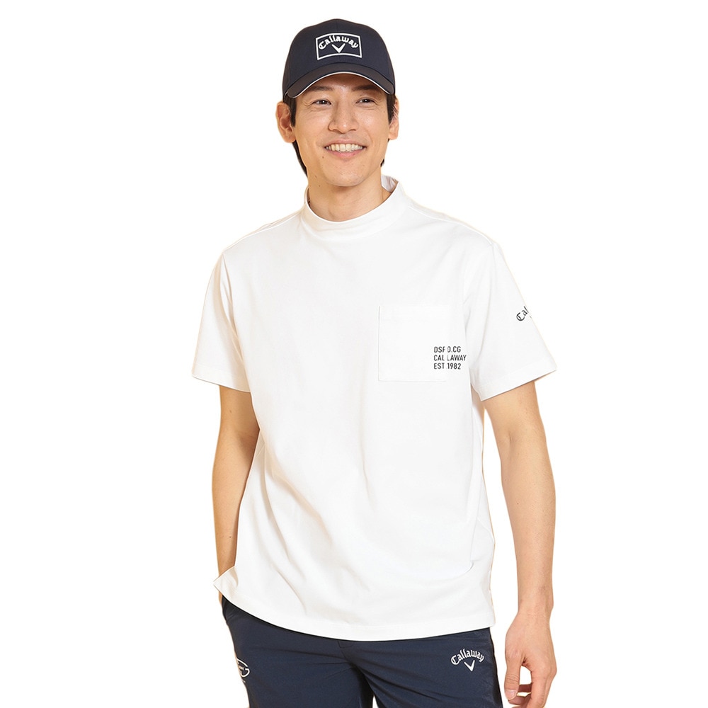 キャロウェイ（CALLAWAY）（メンズ）ゴルフウェア 接触冷感 半袖 -3℃裏クール天竺モックネックシャツ C25134108-1030