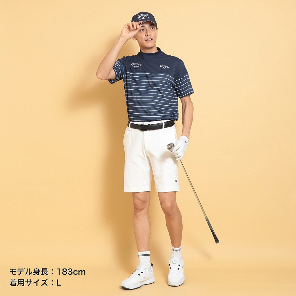 キャロウェイ（CALLAWAY）（メンズ）ゴルフウェア 接触冷感 -3℃裏クール 半袖 モックネックシャツ C25134109-1120