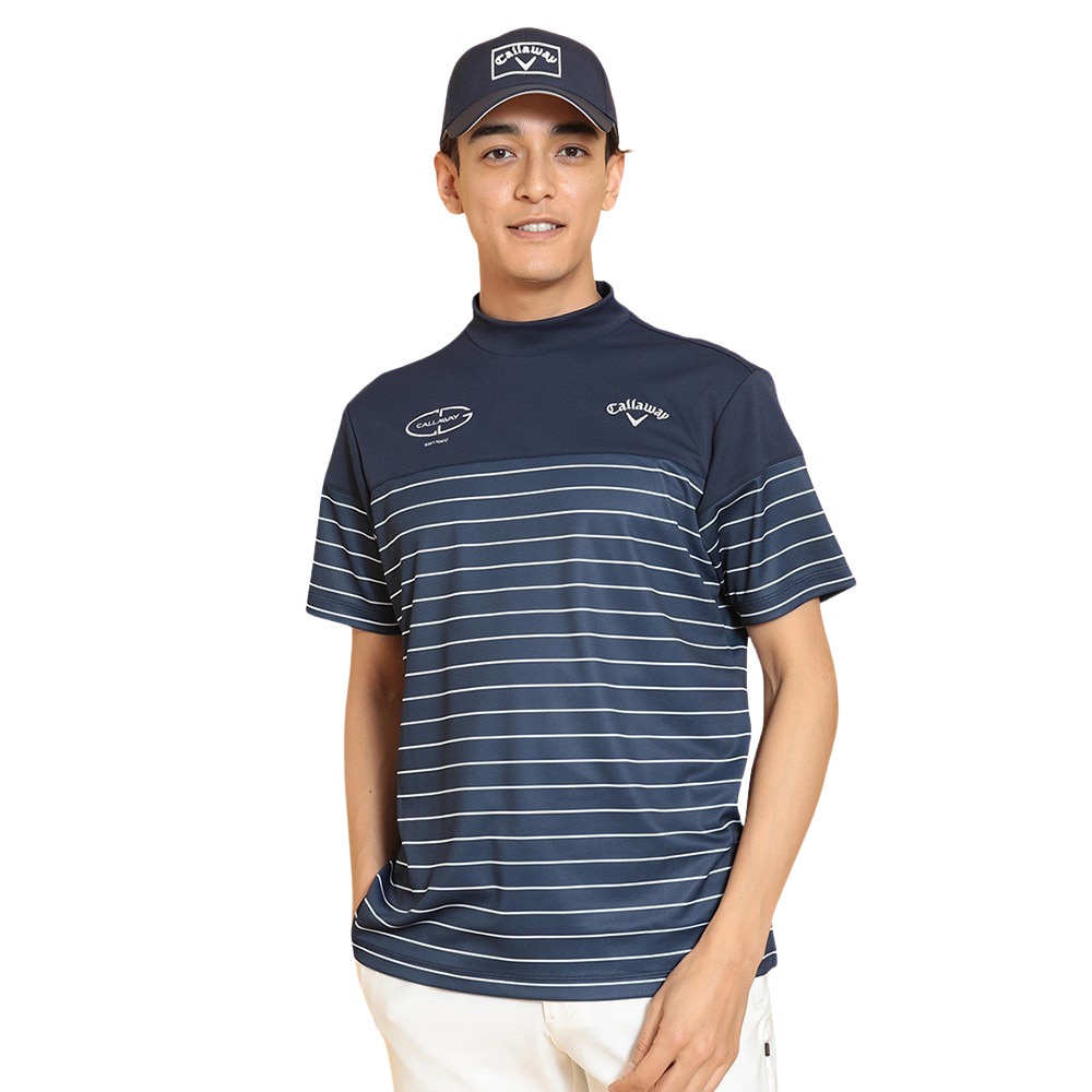 キャロウェイ（CALLAWAY）（メンズ）ゴルフウェア 接触冷感 -3℃裏クール 半袖 モックネックシャツ C25134109-1120