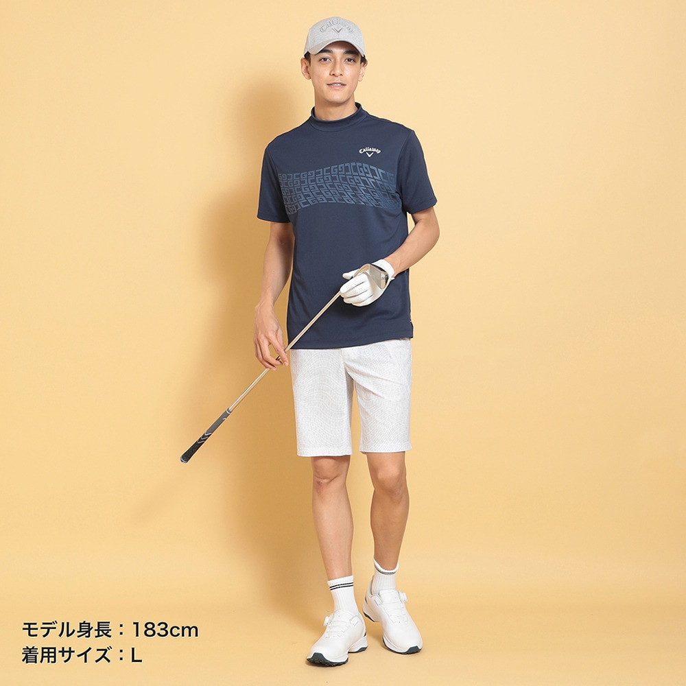 キャロウェイ（CALLAWAY）（メンズ）ゴルフウェア 接触冷感 -3℃裏クール 半袖 モックネックシャツ C25134121-1120