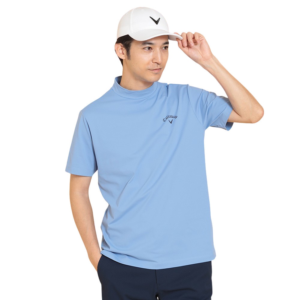 キャロウェイ（CALLAWAY）（メンズ）ゴルフウェア 接触冷感 -3℃裏クール 半袖 モックネックシャツ C25134122-1111
