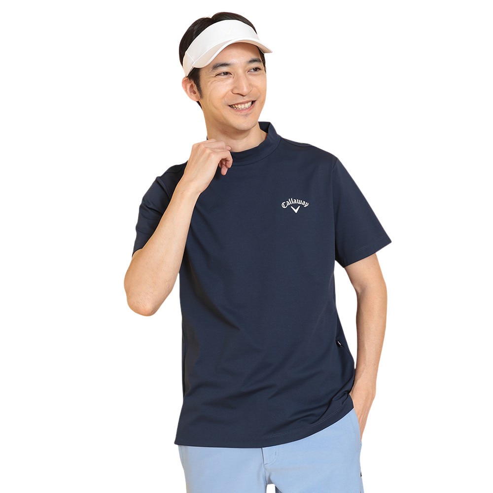 キャロウェイ（CALLAWAY）（メンズ）ゴルフウェア 接触冷感 -3℃裏クール 半袖 モックネックシャツ C25134122-1120