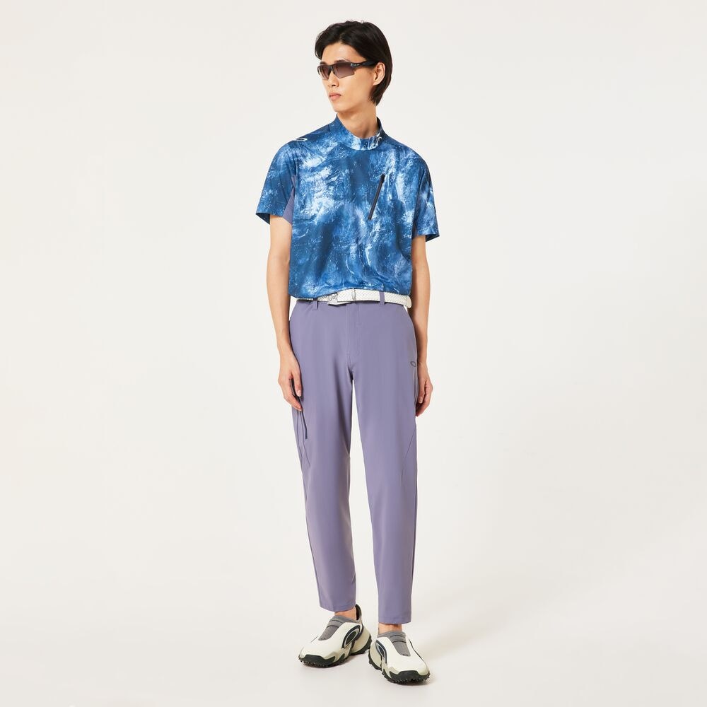 オークリー（OAKLEY）（メンズ）ゴルフウェア 吸汗速乾 SKULL BOLD OMBLE モックネック半袖シャツ FOA407600-66V