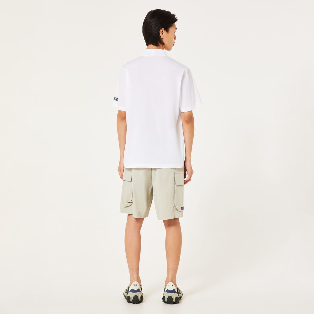 オークリー（OAKLEY）（メンズ）ゴルフウェア 吸汗速乾 O-SYNC PACK ELLIPSE EMB モックネック半袖シャツ FOA407604-100