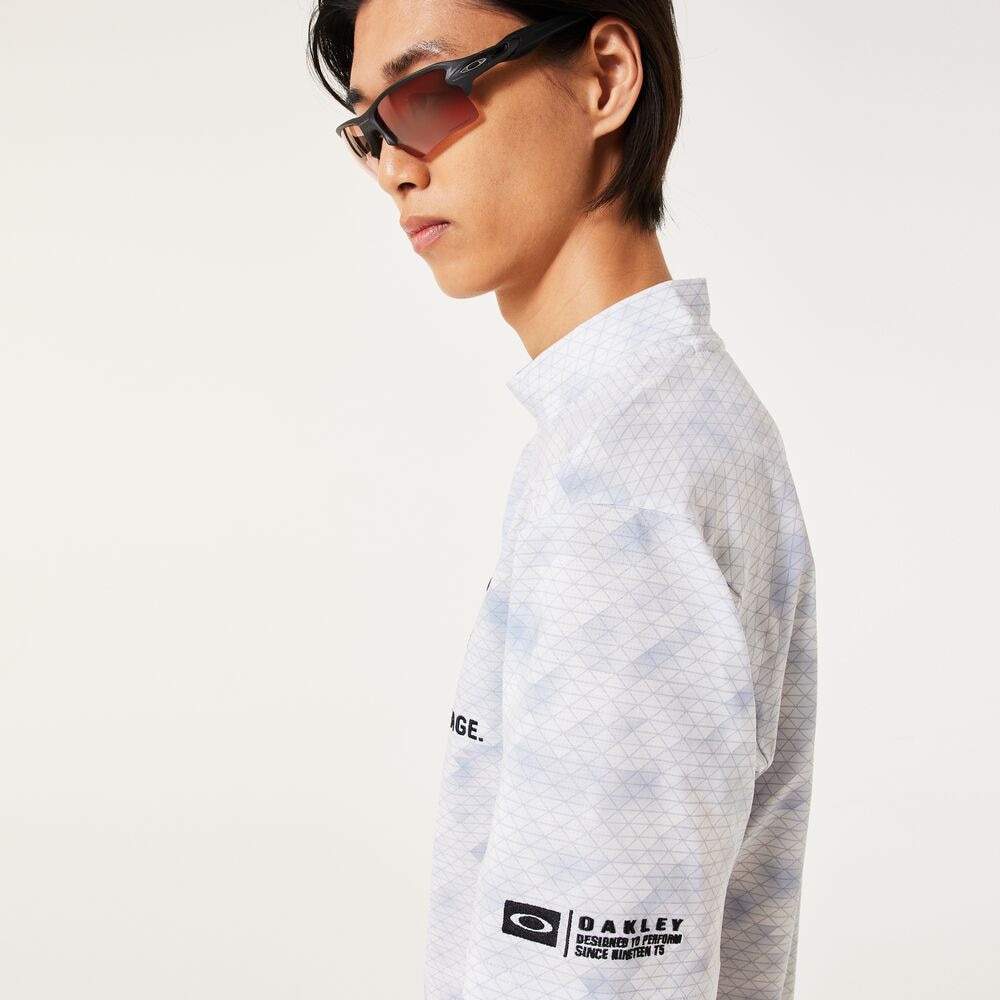 オークリー（OAKLEY）（メンズ）ゴルフウェア 吸汗速乾 O-SYNC PACK ELLIPSE EMB モックネック半袖シャツ FOA407604-186