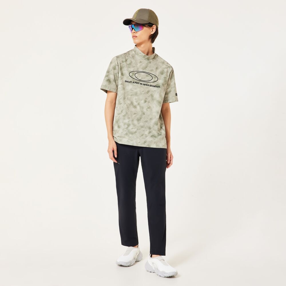 オークリー（OAKLEY）（メンズ）ゴルフウェア 吸汗速乾 O-SYNC PACK ELLIPSE EMB モックネック半袖シャツ FOA407604-392