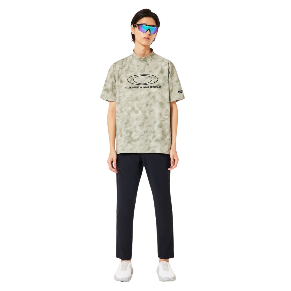 オークリー（OAKLEY）（メンズ）ゴルフウェア 吸汗速乾 O-SYNC PACK ELLIPSE EMB モックネック半袖シャツ FOA407604-392