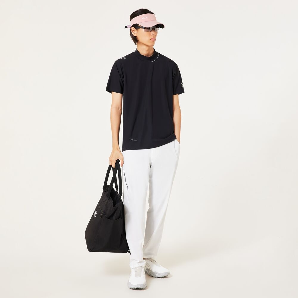 オークリー（OAKLEY）（メンズ）ゴルフウェア 吸汗速乾 接触冷感 SKULL SYNCHRONISM モックネック半袖シャツ FOA407671-02E