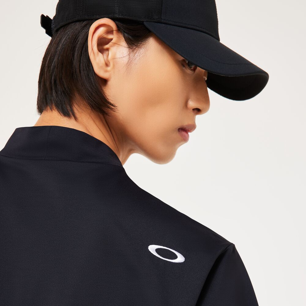 オークリー（OAKLEY）（メンズ）ゴルフウェア 吸汗速乾 接触冷感 TECH COLD SQUARE 半袖モックネックシャツ FOA407677-02E