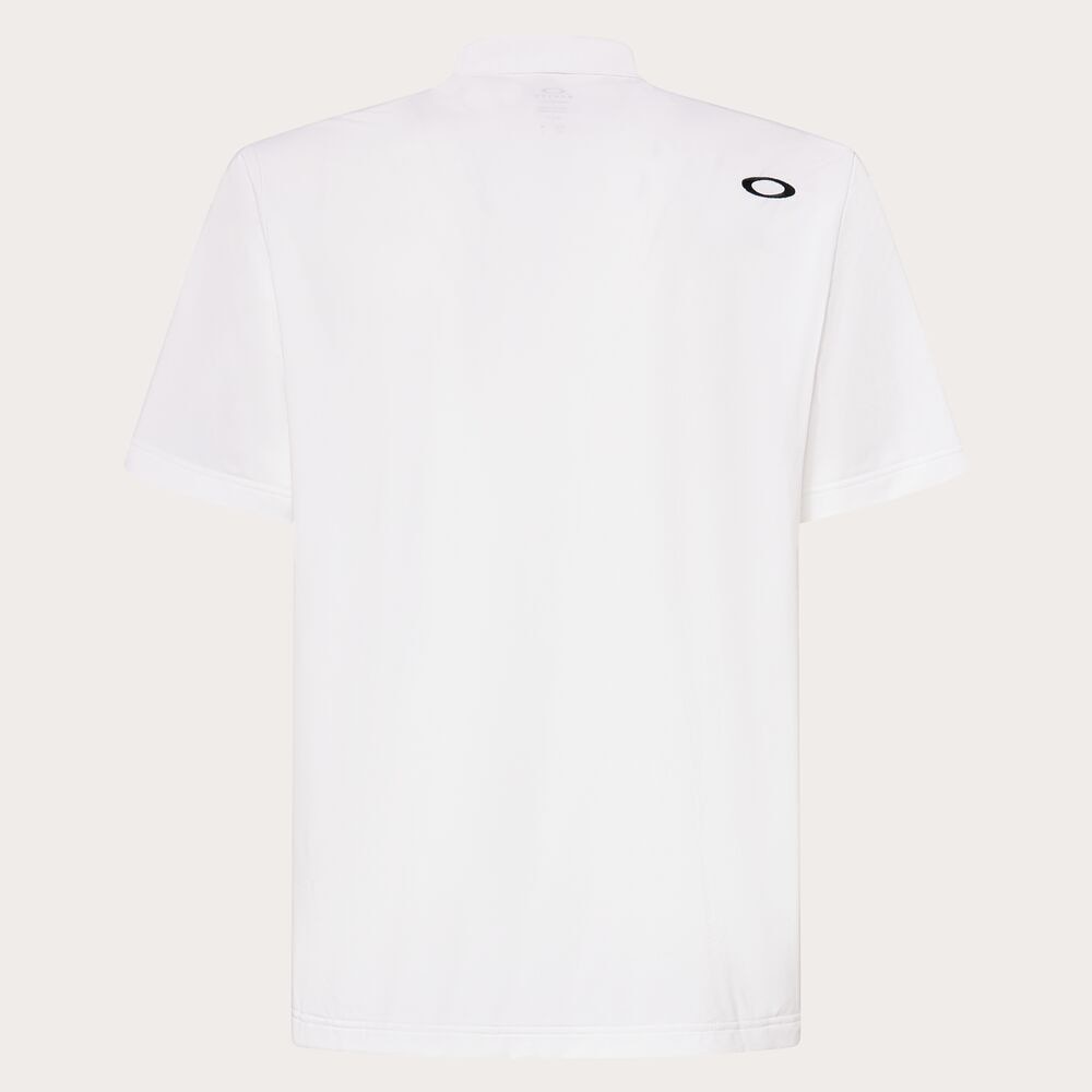 オークリー（OAKLEY）（メンズ）ゴルフウェア 吸汗速乾 接触冷感 TECH COLD SQUARE 半袖モックネックシャツ FOA407677-100