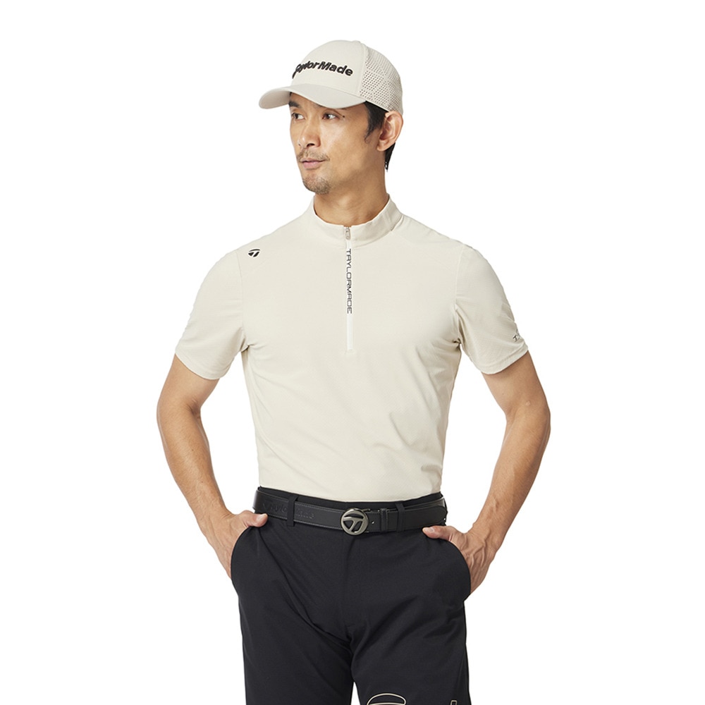 テーラーメイド（TAYLORMADE）（メンズ）ゴルフウェア T-ICEプラス半袖ジップドモックネックシャツ M13241-UN642