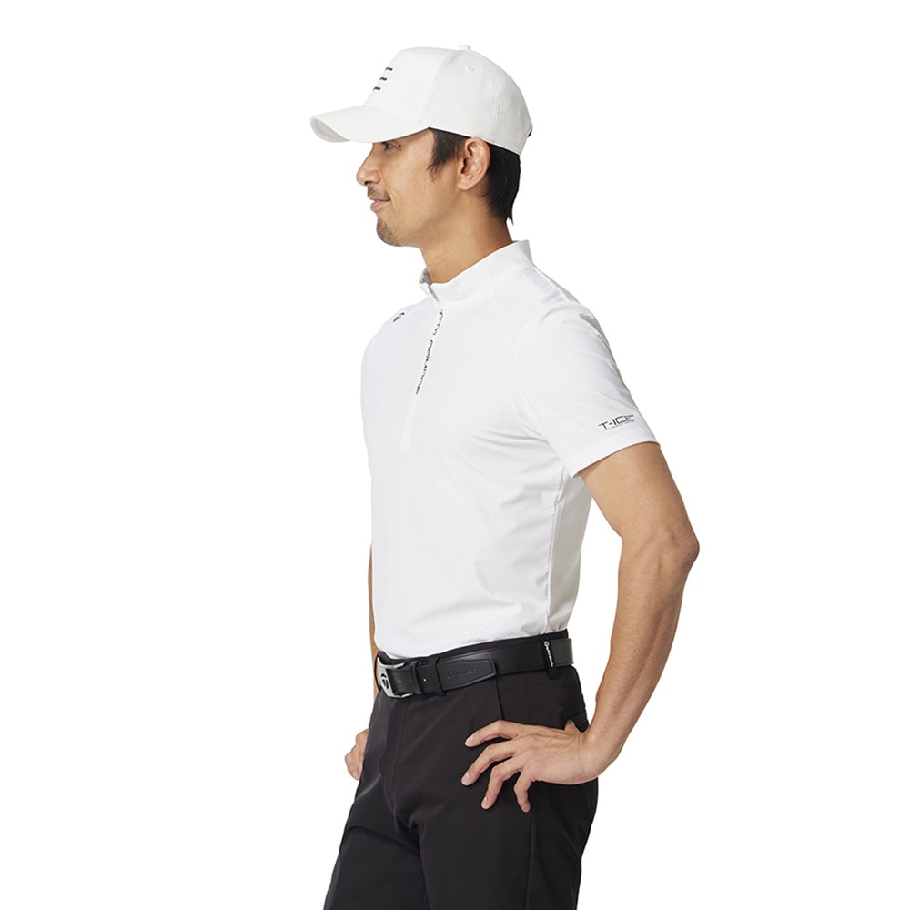 テーラーメイド（TAYLORMADE）（メンズ）ゴルフウェア T-ICEプラス半袖ジップドモックネックシャツ M13243-UN642